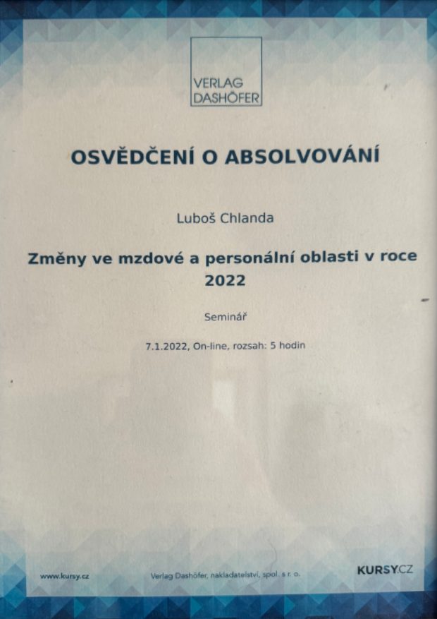 Změny ve mzdové a personální oblasti v roce 2022