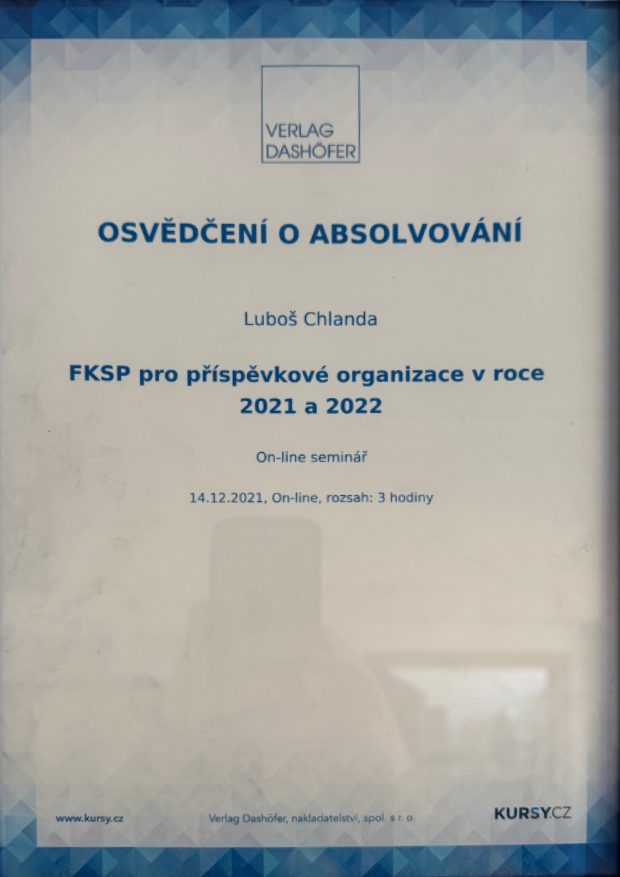 FKSP pro příspěvkové organizace v roce 2021 a 2022