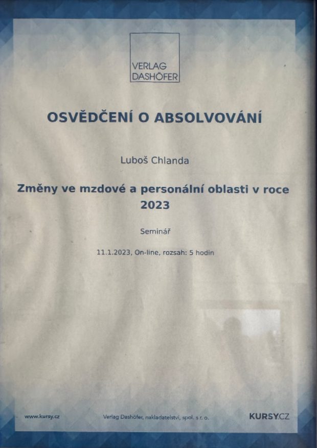 Změny ve mzdové a personální oblasti v roce 2023