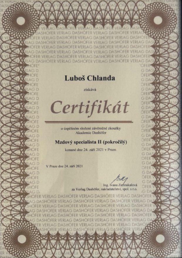 Mzdový specialista II (pokročilý)