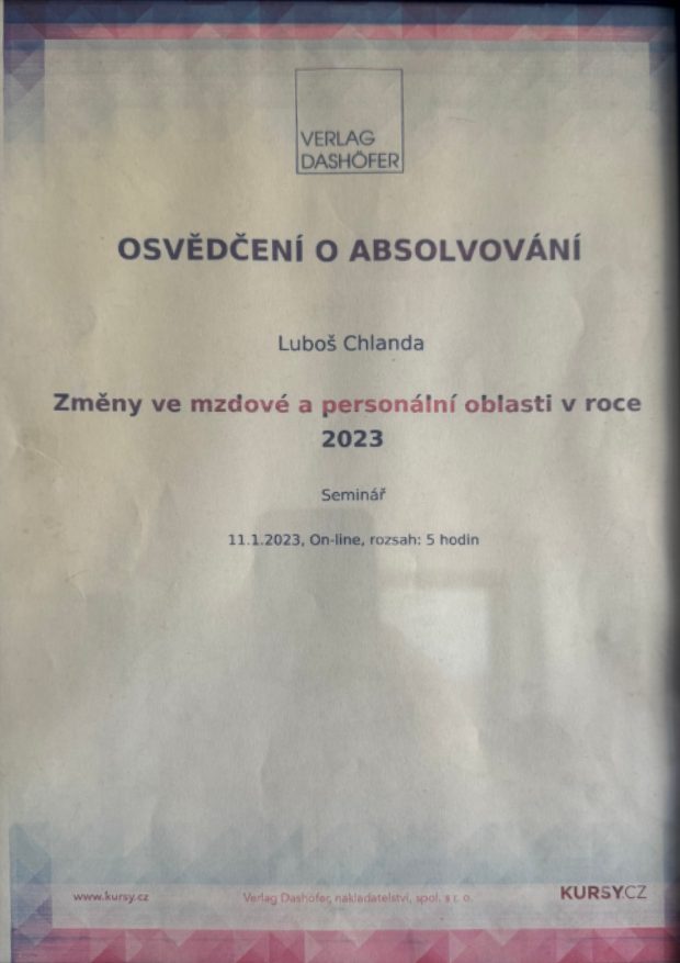Změny ve mzdové a personální oblasti v roce 2023